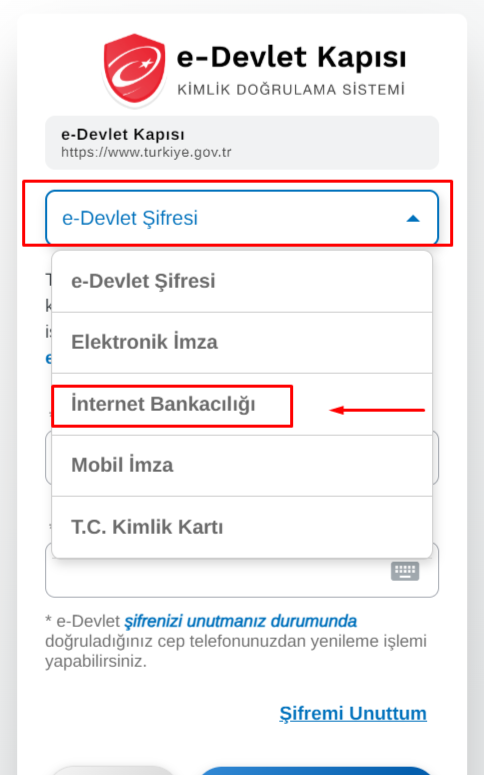 Giriş yöntemi seçimi - Telefon