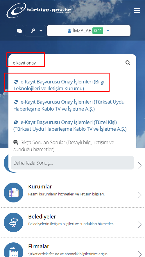 e kayıt onay arama - Telefon
